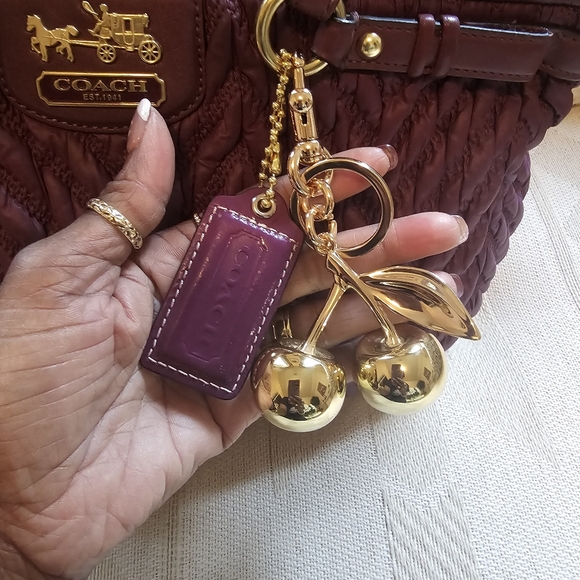 Coach Satchel Bag 18637 Madison Nylon Mahogany - Picture 5 of 10